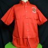 Tropical Isle® Full Embroidered Logo Men's Red Twill Shirt