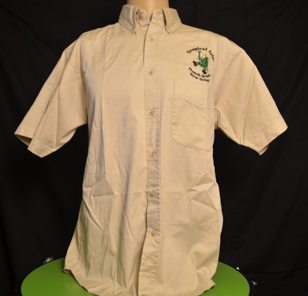 Tropical Isle® Full Embroidered Logo Women's Khaki Twill Shirt